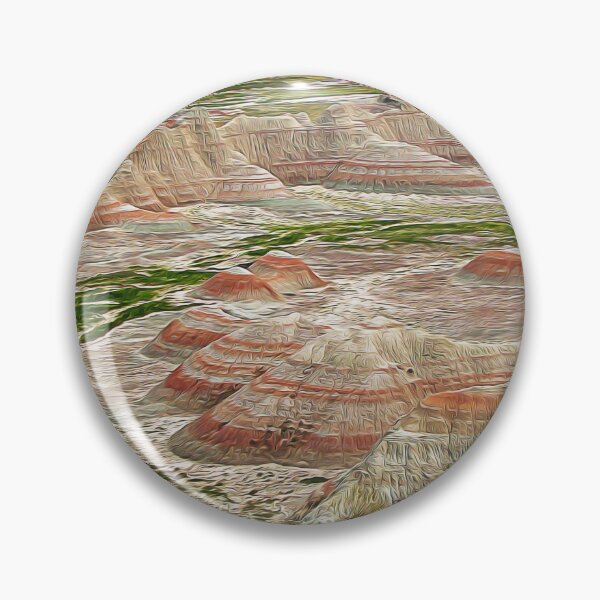 Item preview, Badlands National Park South Dakota Watercolor Vintage designed and sold by KrisSidDesigns.
