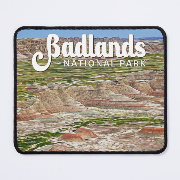 Item preview, Badlands National Park South Dakota Watercolor Vintage designed and sold by KrisSidDesigns.