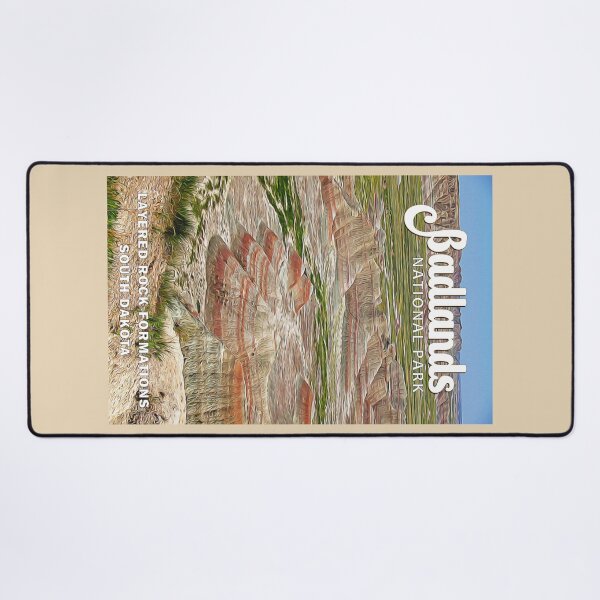 Item preview, Badlands National Park South Dakota Watercolor Vintage designed and sold by KrisSidDesigns.