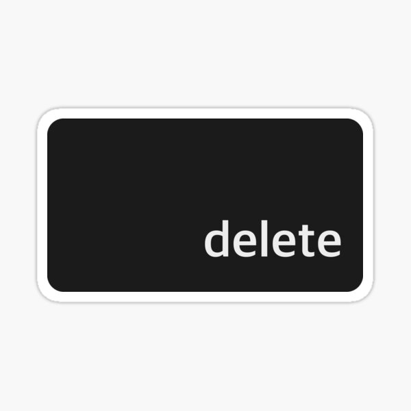 "Keyboarddelete button on Mac" Sticker for Sale by Sollocong Redbubble