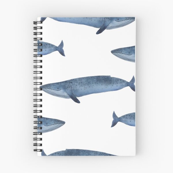 Item preview, Blue whale pattern watercolor  designed and sold by Oksana Tarasova.