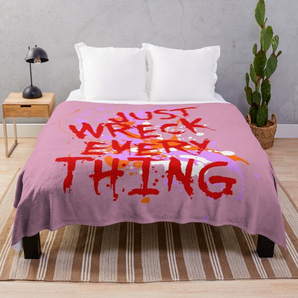 Item preview, Just Wreck Everything Messy Artist Paint Spatter Red Text designed and sold by taiche.