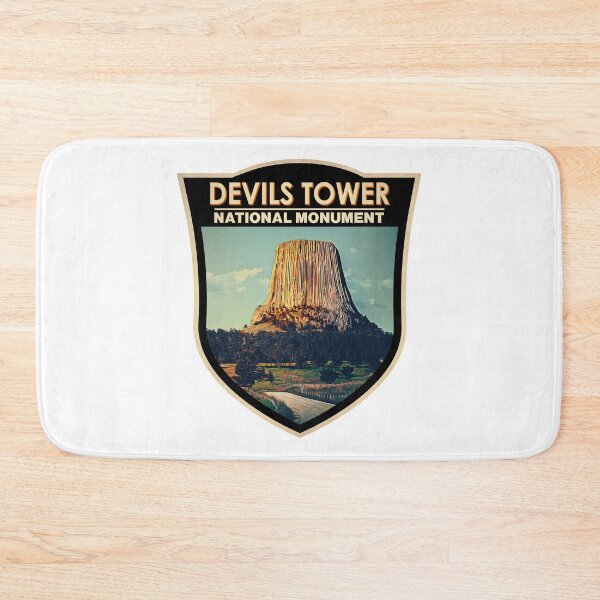 Item preview, Devils Tower National Monument Wyoming Watercolor Badge designed and sold by KrisSidDesigns.