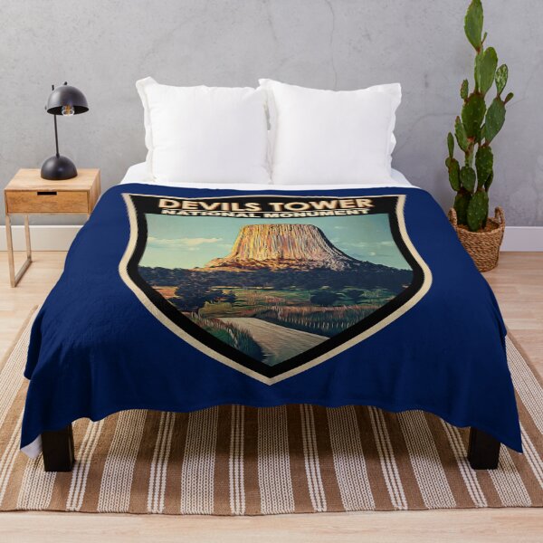 Item preview, Devils Tower National Monument Wyoming Watercolor Badge designed and sold by KrisSidDesigns.