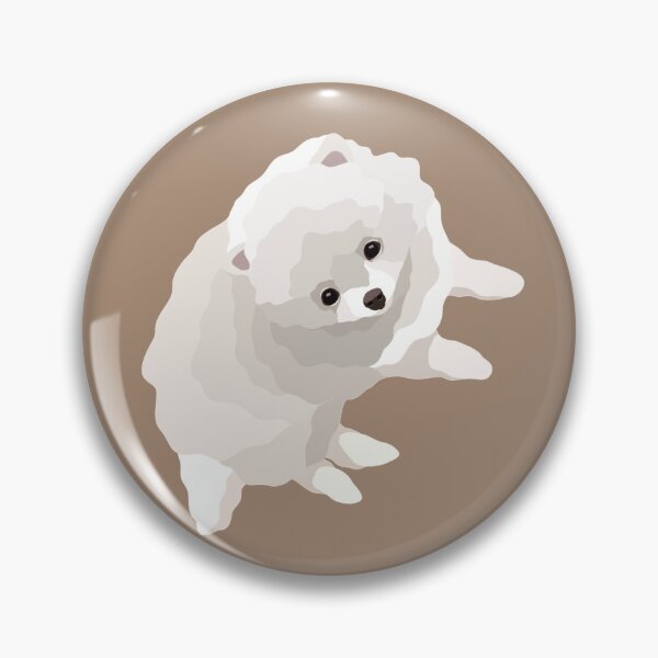 Item preview, White Pomeranian Puppy Dog Portrait Digital Illustration designed and sold by sherylwylie.