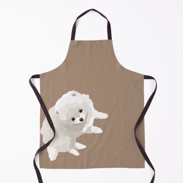 Item preview, White Pomeranian Puppy Dog Portrait Digital Illustration designed and sold by sherylwylie.