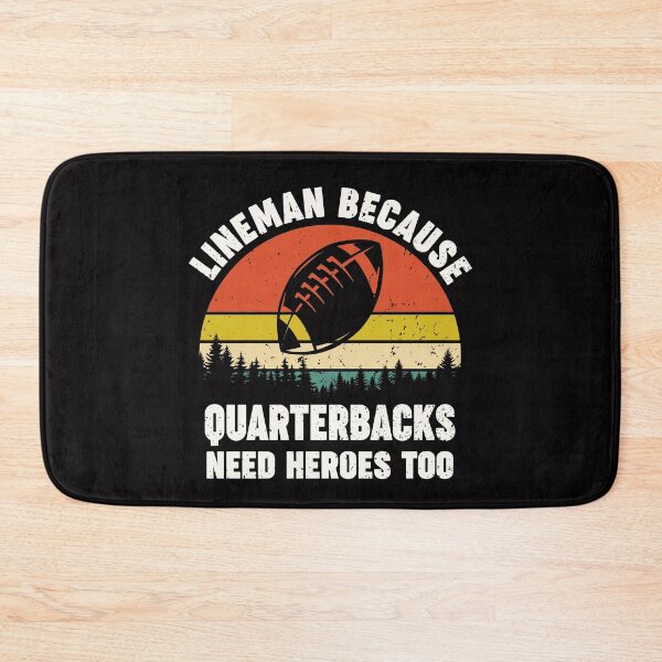 Item preview, Football Offensive Lineman funny retro lineman because quarterbacks need heroes too designed and sold by Majesticoo.