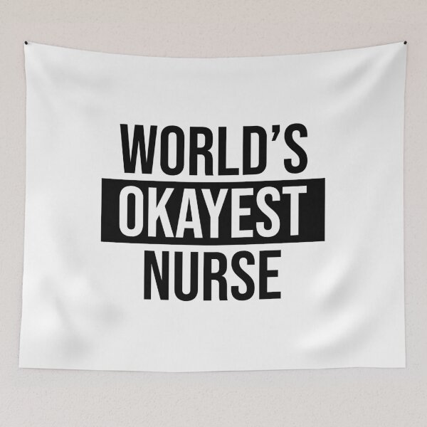 Item preview, World's Okayest Nurse designed and sold by Adel Qasem.
