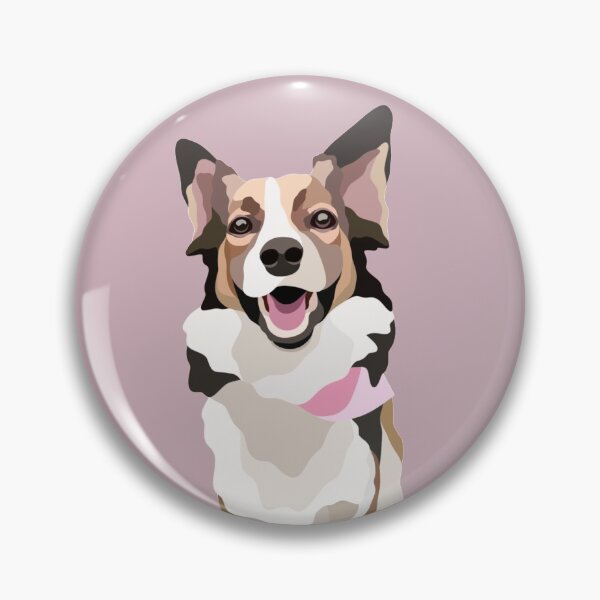 Artikelvorschau, Sable Welsh x Border Collie Hundeporträt digitale Illustration entworfen und verkauft von sherylwylie.