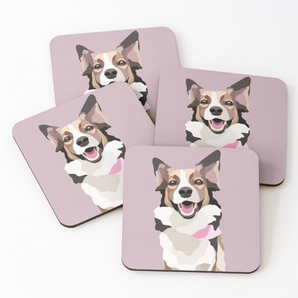 Item preview, Sable Welsh x Border Collie Dog Portrait Digital Illustration designed and sold by sherylwylie.