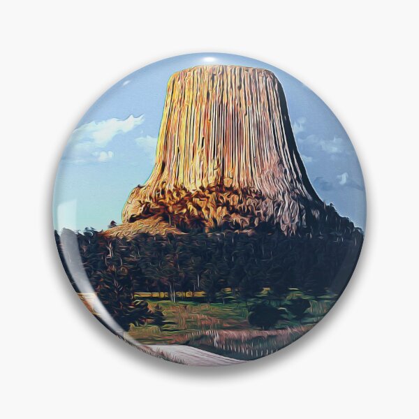 Item preview, Devils Tower National Monument Wyoming Watercolor Vintage designed and sold by KrisSidDesigns.