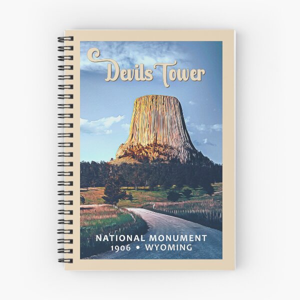 Item preview, Devils Tower National Monument Wyoming Watercolor Vintage designed and sold by KrisSidDesigns.