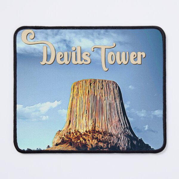 Item preview, Devils Tower National Monument Wyoming Watercolor Vintage designed and sold by KrisSidDesigns.