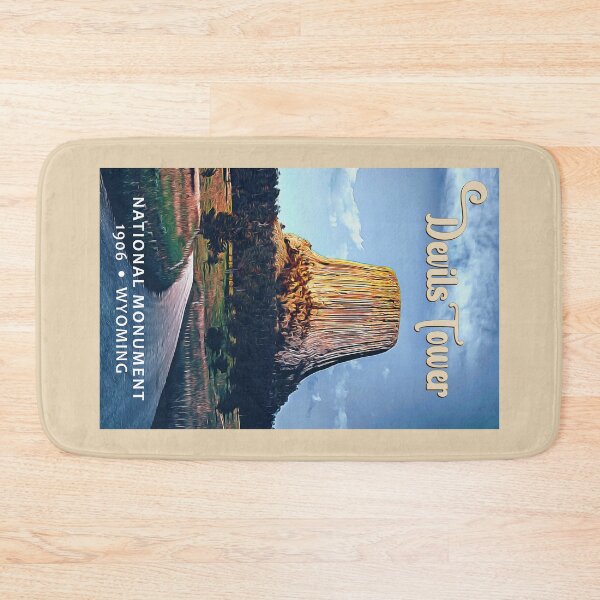 Item preview, Devils Tower National Monument Wyoming Watercolor Vintage designed and sold by KrisSidDesigns.