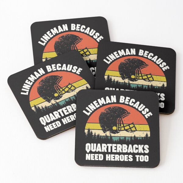 Item preview, Football Offensive Lineman funny retro lineman because quarterbacks need heroes too designed and sold by Majesticoo.