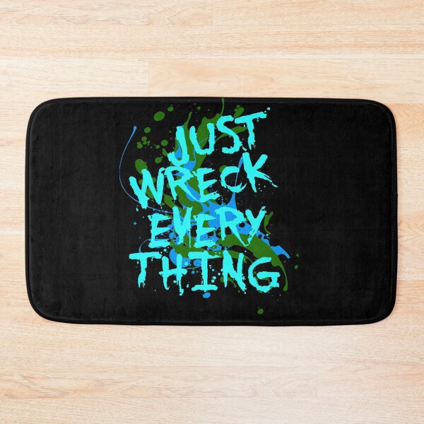 Item preview, Just Wreck Everything Messy Artist Paint Spatter Green Text designed and sold by taiche.