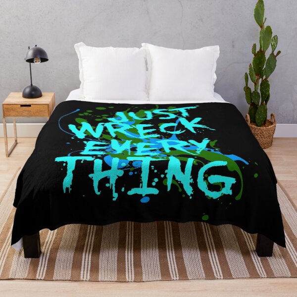 Item preview, Just Wreck Everything Messy Artist Paint Spatter Green Text designed and sold by taiche.