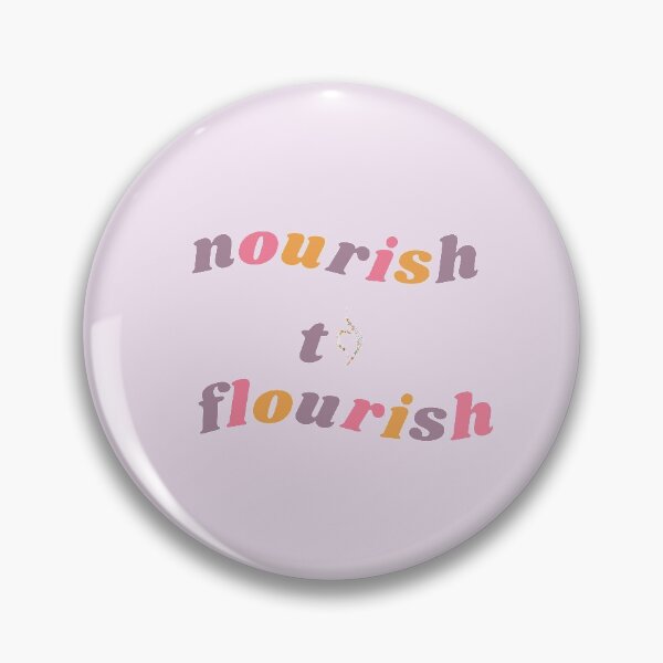 Item preview, Nourish to flourish - retro floral designed and sold by kitkatship.