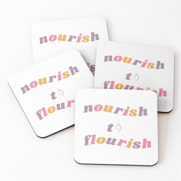 Item preview, Nourish to flourish - retro floral designed and sold by kitkatship.