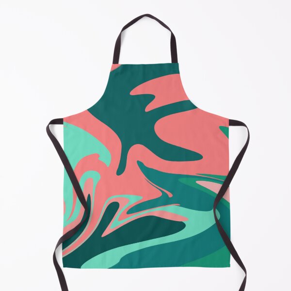 Item preview, Swirling peach, pink, turquoise and green all over unique pattern. designed and sold by Teddybear-2021.