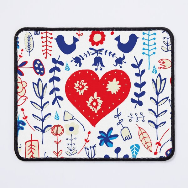 Item preview, Scandi folk floral white designed and sold by susycosta.