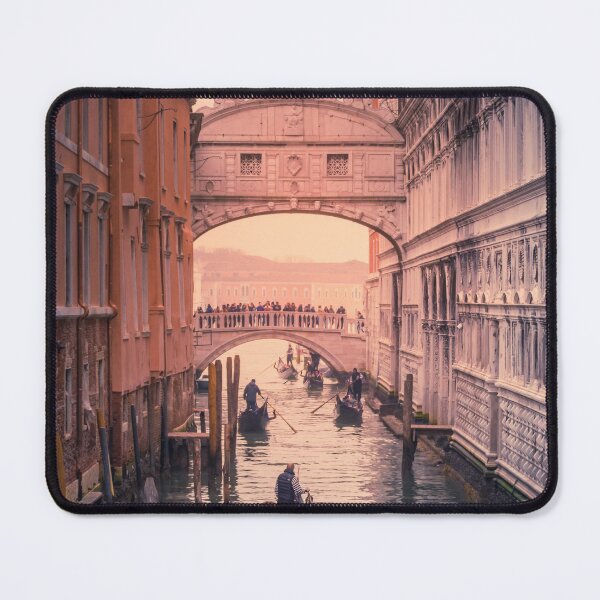 Item preview, Venice gondoliers row under the Bridge of Sighs designed and sold by Retro Futurist.