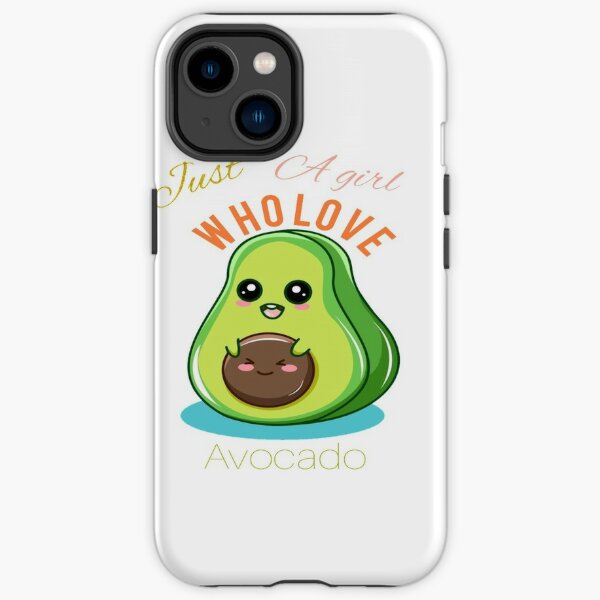 iPhone 14 Baby Avocado Cow Aesthetic Guacamole Line Art Flowers Case