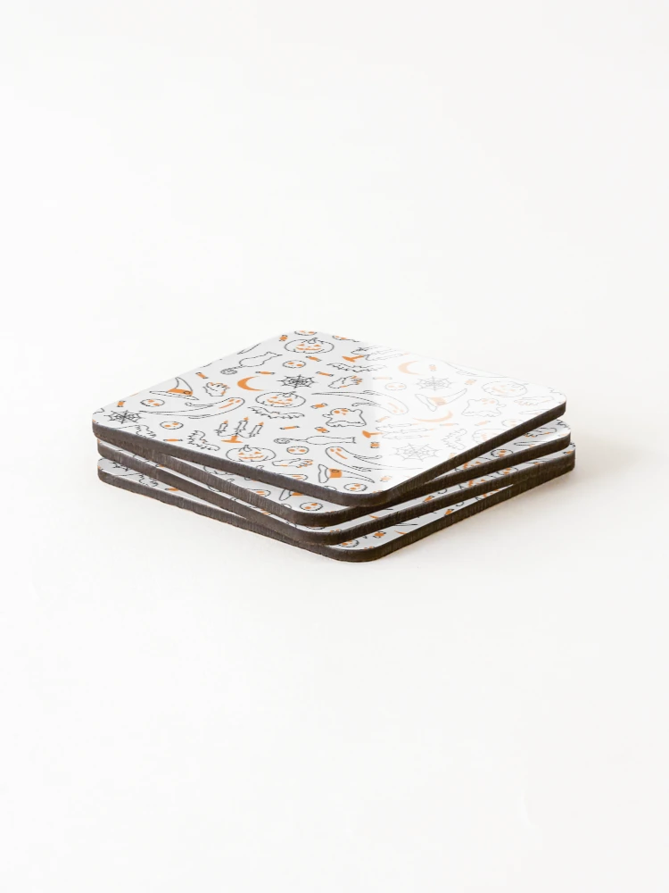 Thumbnail 4 of 5, Coasters (Set of 4), Halloween Pattern Design designed and sold by PatternTale.