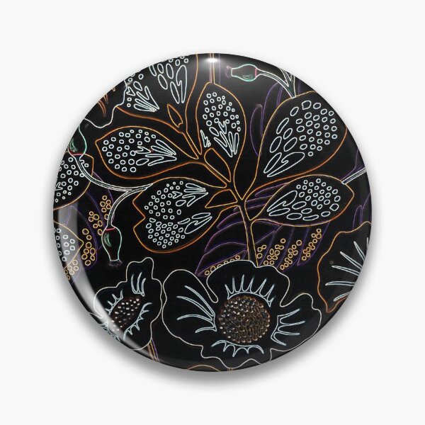 Item preview, Gin Flowers on Black designed and sold by Wildwestgilly.