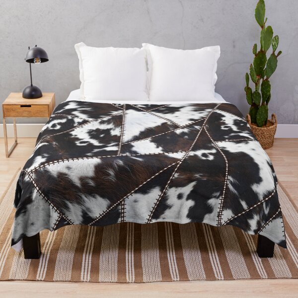 Item preview, Illustration Pattern of Cowhide Patchwork (not real, faux, smooth print) designed and sold by cadinera.