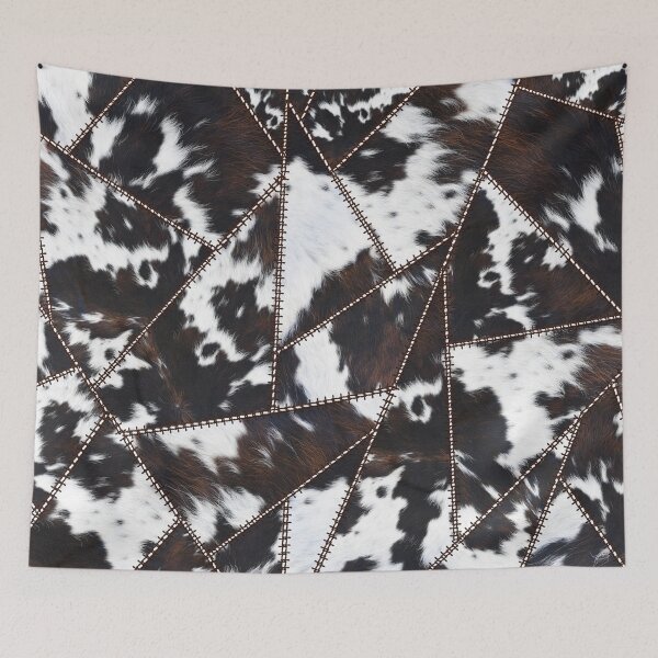 Item preview, Illustration Pattern of Cowhide Patchwork (not real, faux, smooth print) designed and sold by cadinera.
