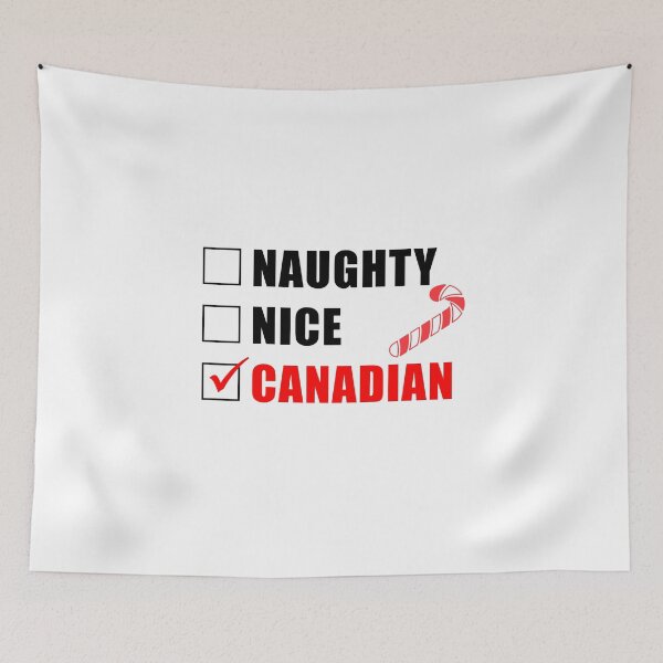 Item preview, Naughty Nice Canadian Christmas List Funny  designed and sold by jaycartoonist.