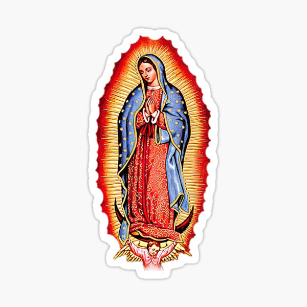 LADY GUADALUPE JUAN DIEGO STICKER RARE NEW Decal 