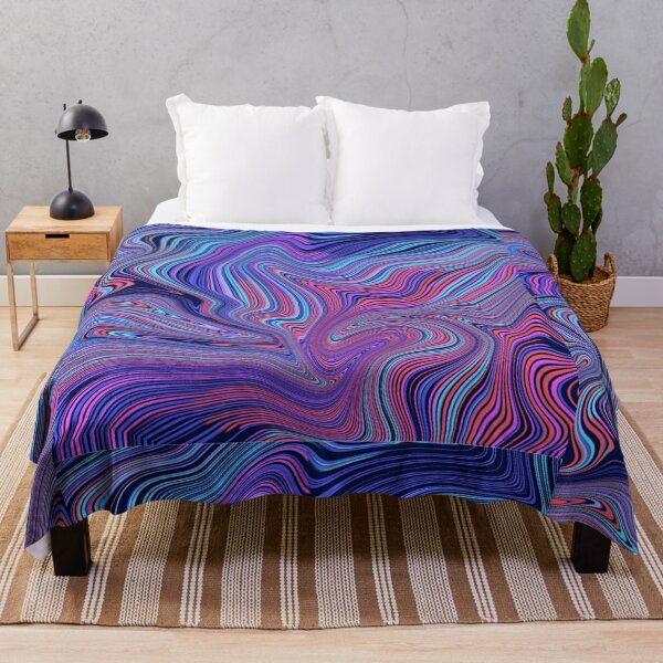 Item preview, Psychedelic retro wavy swirling pattern. Purple Passion. designed and sold by Teddybear-2021.