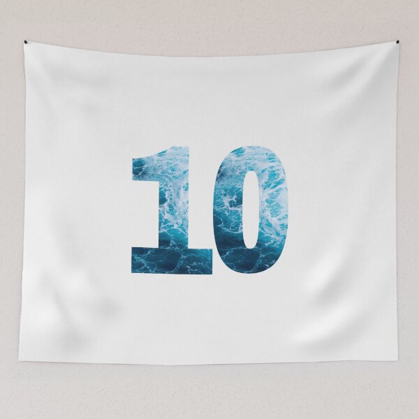 Item preview, Ocean Waves Number 10 designed and sold by LiveAndGlow.