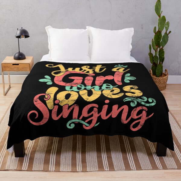 Item preview, Just A Girl Who Loves Singing Gift product design designed and sold by theodoros20.