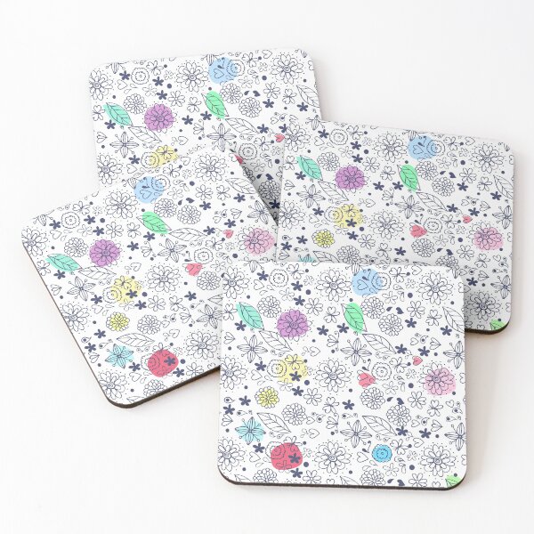 Item preview, Doodle Colorful Floral Leaf Pattern designed and sold by risingrocket.