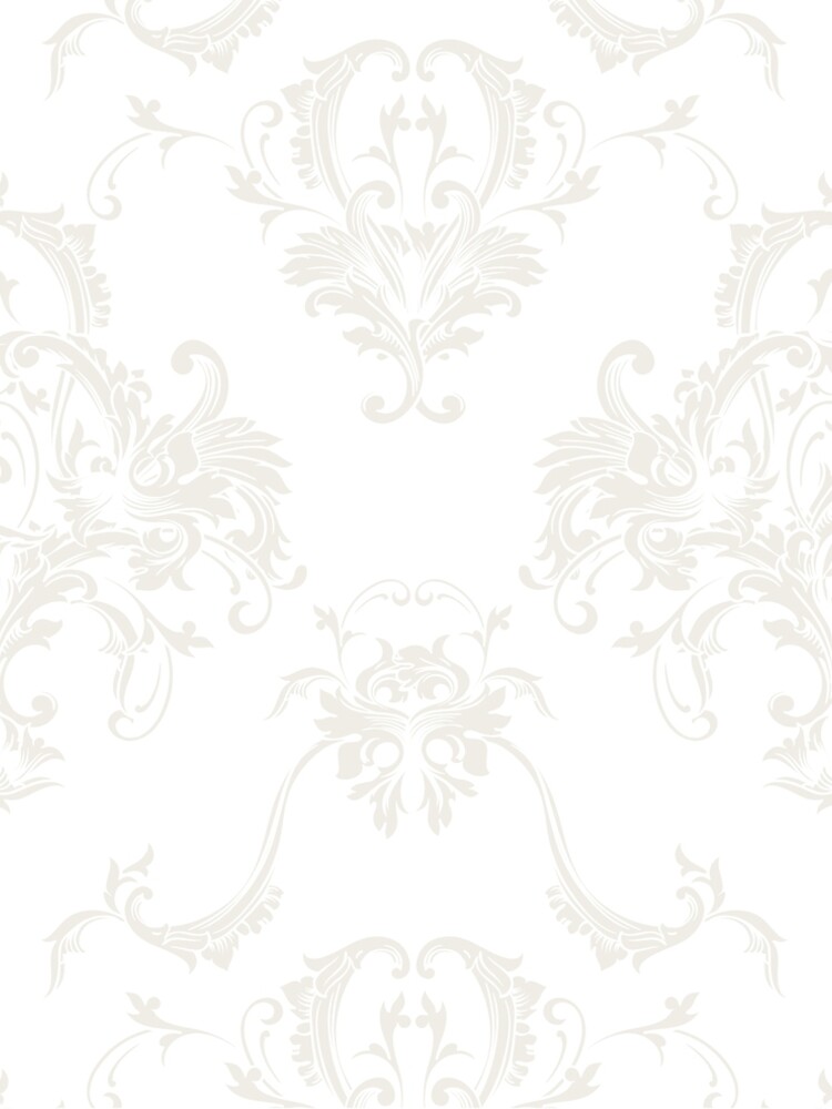 Aperçu 5 sur 5. Robe trapèze avec l'œuvre Cream and White Damask Scroll Baroque Pattern Pairs Dutch Boy 2022 Popular Color Simplified White 020W - Colour Trends - Hue - Shade créée et vendue par ColorOfTheYears.