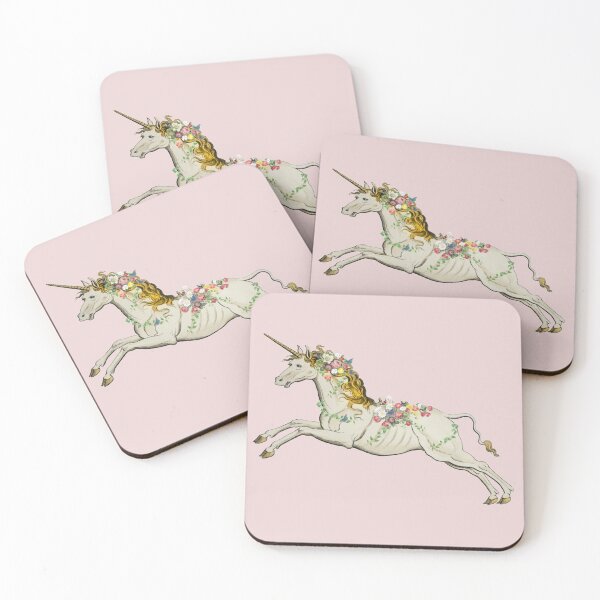 Item preview, Cute White Unicorn With Vintage Flowers And Butterflies designed and sold by TrulyEpoque.