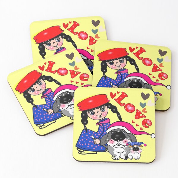 Item preview, True love and friendship - cute dogs  designed and sold by Shirley cute art .