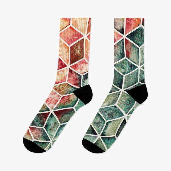 Item preview, Translucent Geometry Pattern in Autumn Colors designed and sold by RubatoArts.
