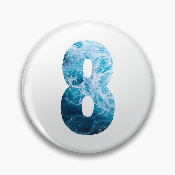 Item preview, Ocean Waves Number 8 designed and sold by LiveAndGlow.