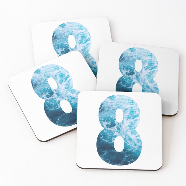 Item preview, Ocean Waves Number 8 designed and sold by LiveAndGlow.