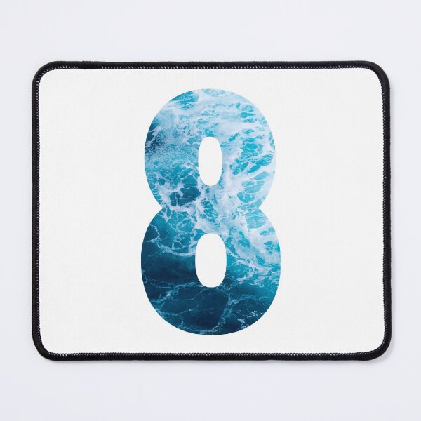 Item preview, Ocean Waves Number 8 designed and sold by LiveAndGlow.