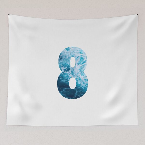 Item preview, Ocean Waves Number 8 designed and sold by LiveAndGlow.