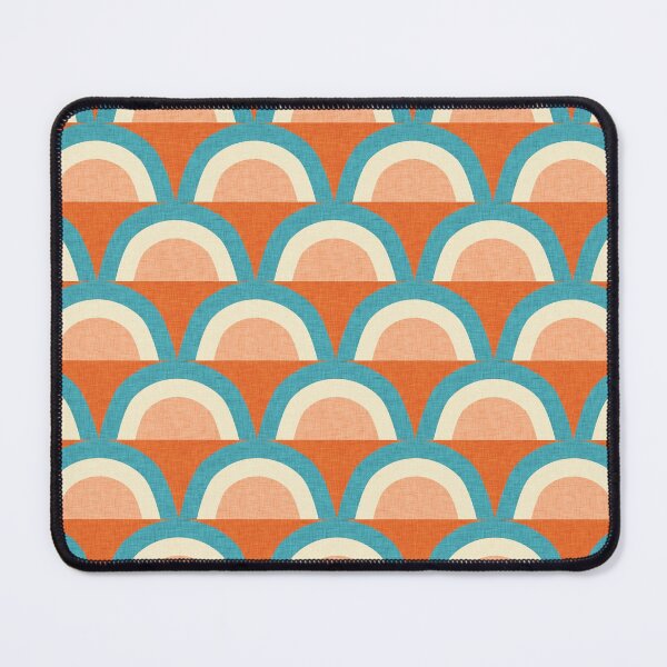 New Mid Mod Rainbow Magic Blue Orange #midcentury Mouse Pad