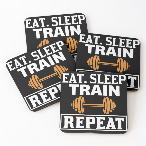 Item preview, Eat Sleep Train Repeat Motivational shirt designed and sold by Mogadoor.