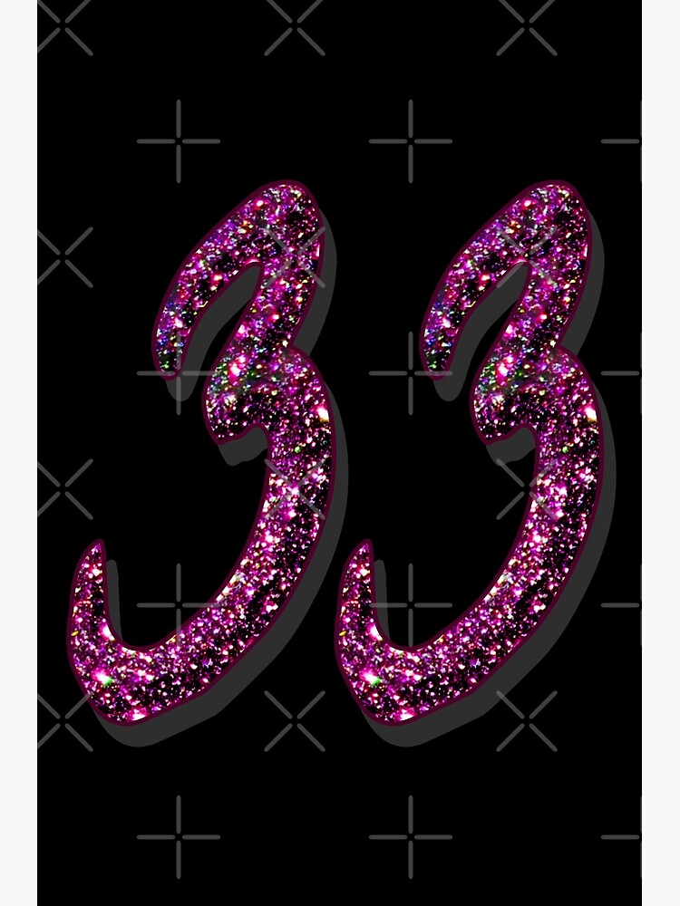 Póster «Números de aniversario de cumpleaños 33» de GlamourChick ...