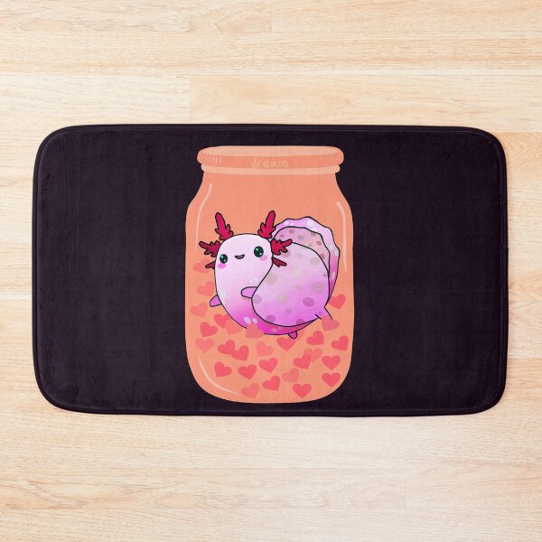 Item preview, Fat Baby Leucistic Axolotl In A Jar Full of Hearts designed and sold by lazarosdesign.