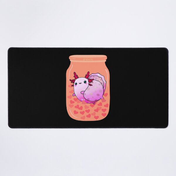 Item preview, Fat Baby Leucistic Axolotl In A Jar Full of Hearts designed and sold by lazarosdesign.